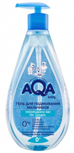 Aqa baby Гель для подмывания мальчиков, 400 мл