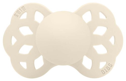 Bibs Пустышка Infinity Symmetrical Silicone, 0+ / цвет Ivory (айвори)