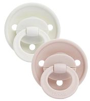 Elodie Пустышка Retro Binky Bundle Powder Pink латексная, 0-6 месяцев, 2 штуки					