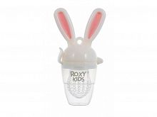 Roxy Kids Ниблер для прикорма малышей Bunny Twist с силиконовой сеточкой. Цвет розовый