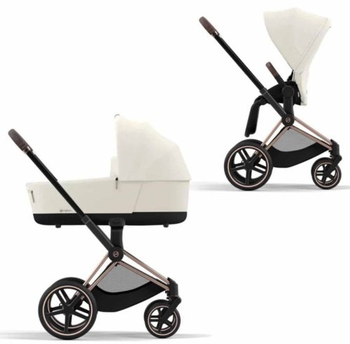 Cybex Коляска 2 в 1 Priam IV Rosegold / цвет Off White (белый), рама розовое золото